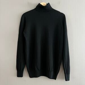 Marks & Spencer Women’s 12 Black Turtleneck Pure New Wool Woolmark Sweater